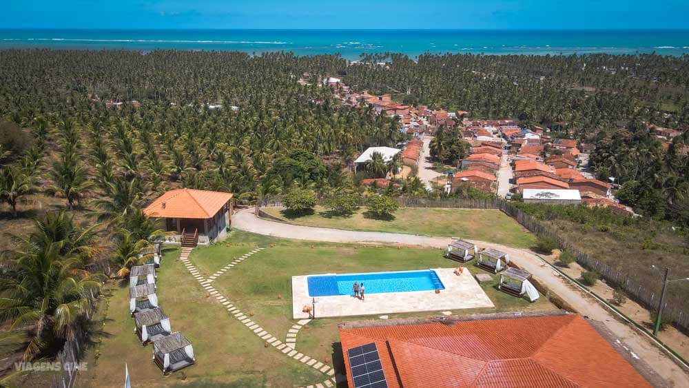 O restaurante Jangadeiro Patacho fica em Porto de Pedras