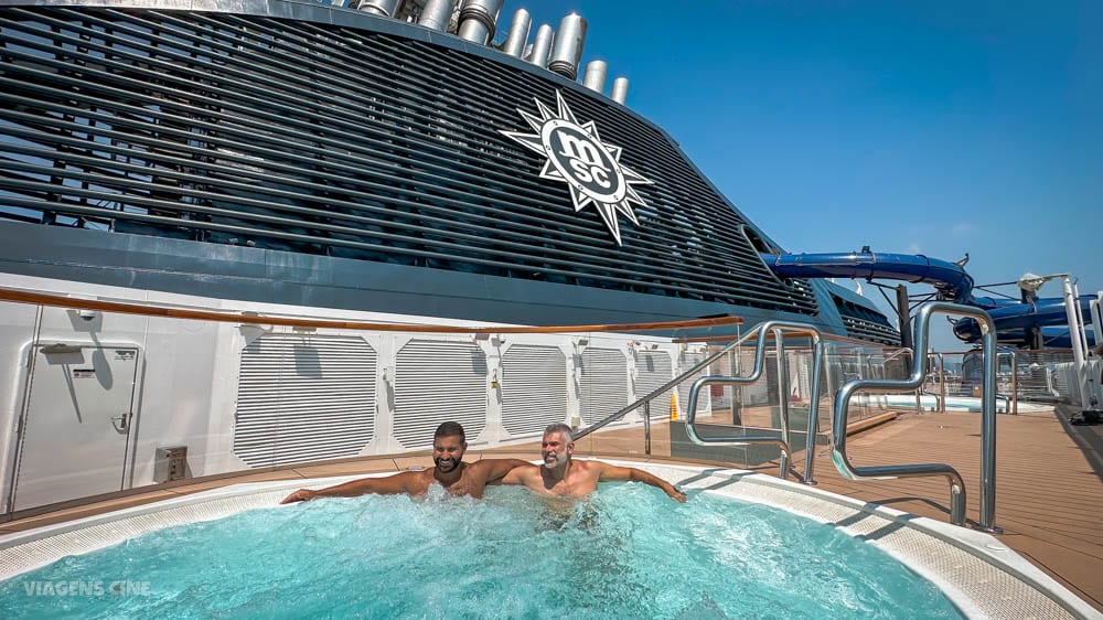 MSC Seashore: hidromassagens do maior navio no Brasil